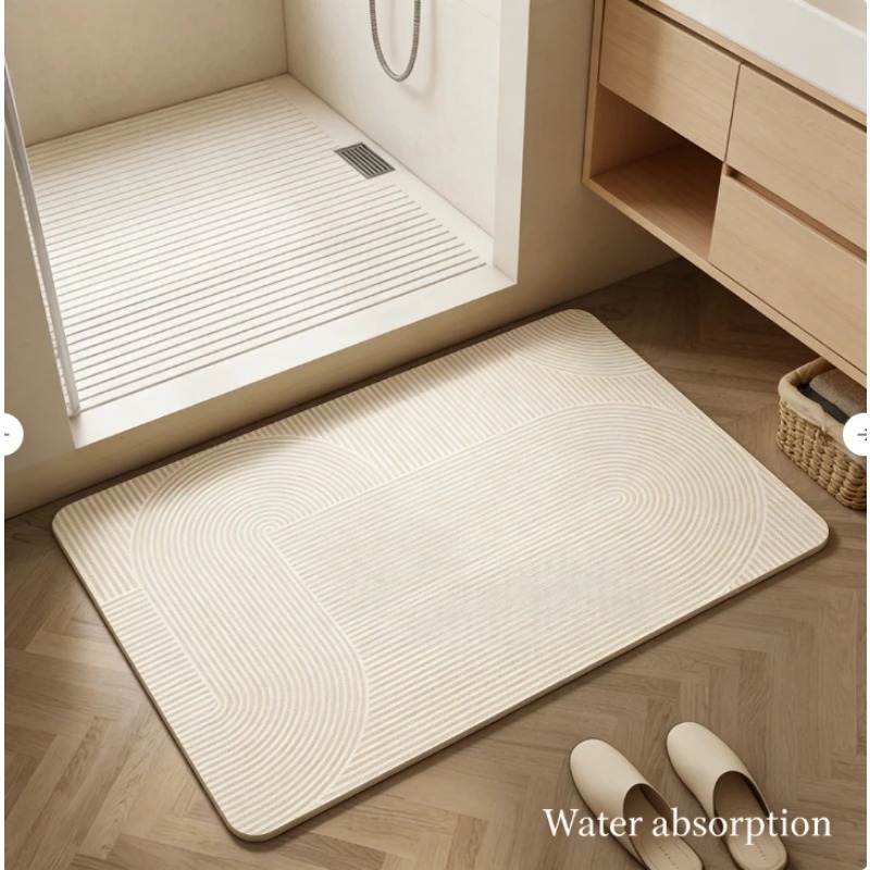 Bathroom Floor Mat Diatomite S - Bamboo Bath Mat ulasan dan harga
