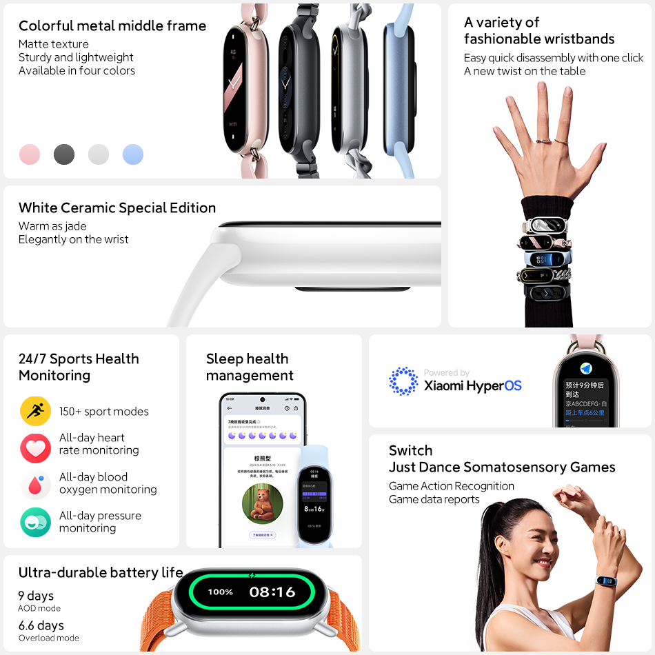 Xiaomi Mi Band 9 AMOLED Screen - Health Wellness Bracelet ulasan dan harga
