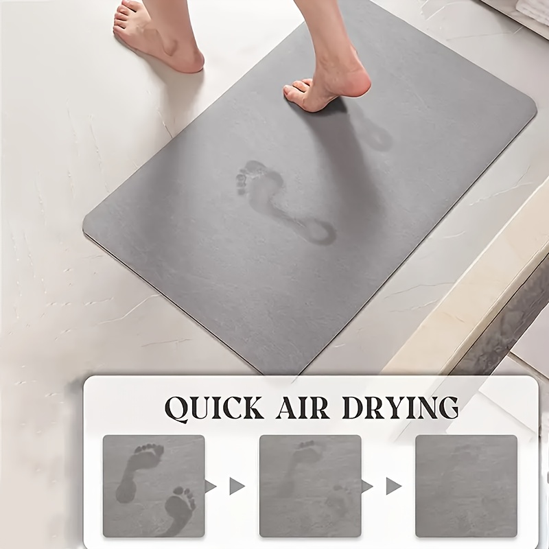 Square Diatomaceous Earth Bath - Bamboo Bath Mat ulasan dan harga